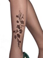 Jasmine - Collant effet Tattoo Floral 20 den - Gabriella