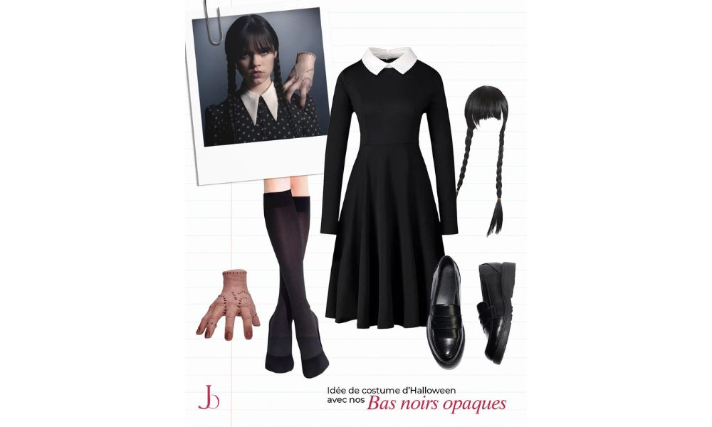 Costume Mercredi Addams à créer soi même.